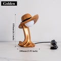 NNEDSZ Gold Creative Cowboy Hat USB Table Lamp for Home and Office Decor-1
